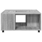 vidaXL Table basse sonoma gris 80x80x40 cm bois d'ingénierie