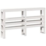 vidaXL Cadre de lit et tête de lit sans matelas blanc 135x190 cm