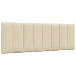 vidaXL Cadre de lit sans matelas Hanko crème 140x190 cm tissu