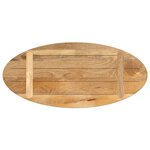 vidaXL Dessus de table 80x40x3 8 cm ovale bois massif de manguier