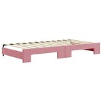 vidaXL Lit de jour avec lit gigogne rose 100x200 cm velours