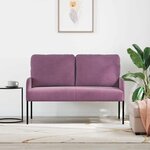 vidaXL Canapés avec coussin 110cm Pourpre Contreplaqué