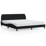 vidaXL Cadre de lit sans matelas noir 160x200 cm tissu