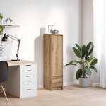 vidaXL Buffet haut chêne artisanal 29 5x34x119 5 cm bois d'ingénierie