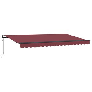 vidaXL Auvent Rétractable Bordeaux 400 x 200 cm tissu