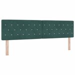 Lit Box Spring vidaXL avec Matelas Vert Foncé 180x200 cm en Velours
