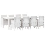 vidaXL Ensemble de salle à manger pour jardin 9 Pièces Gris clair