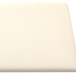 vidaXL Panneaux muraux 12 Pièces Crème 90x15 cm Velours 1 62 m²