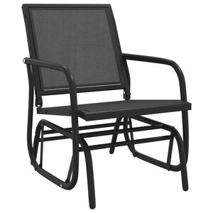 vidaXL Chaise oscillante de jardin noir 61x76x87 cm textilène/acier