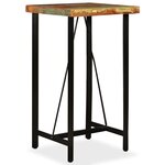 vidaXL Table de bar Bois de récupération massif 60x60x107 cm