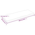 vidaXL Dessus de table bois massif traité bordure assortie