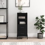 vidaXL Buffet Noir 34 5x34x90 cm Bois d'ingénierie