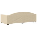 vidaXL Lit de jour avec gigogne et tiroirs sans matelas crème 90x200cm