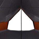 vidaXL Tente familiale tipi 8 personnes gris et orange imperméable