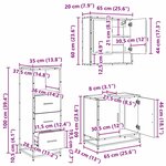 vidaXL Ensemble de mobilier de salle de bain 3 Pièces Chêne noir
