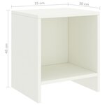 vidaXL Tables de chevet 2 Pièces Blanc 35x30x40 cm Bois de pin massif