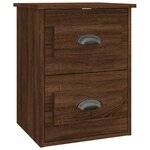vidaXL Tables de chevet murales 2 Pièces Chêne marron 41 5x36x53 cm
