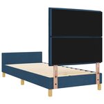 Cadre de lit en tissu bleu vidaXL 100x200 cm