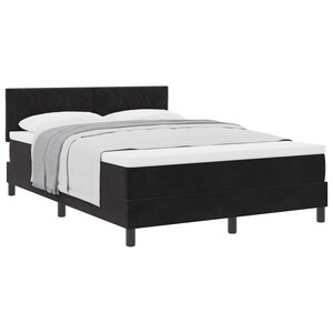 vidaXL Lit à ressorts avec tête de lit Noir 140 x 190 cm Velours