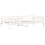 vidaXL Ensemble de lit et de banc avec toit 80x200 cm bois massif pin