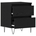 vidaXL Cabinet de chevet Chêne noir 40 x 35 x 50 cm Bois d'ingénierie