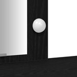 vidaXL Table de Toilette Noir 102 x 33 x 135 cm Bois d'ingénierie