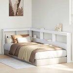 vidaXL Tête de lit de bibliothèque en forme de L bois massif de pin