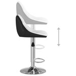 vidaXL Tabourets de bar lot de 2 blanc et noir similicuir