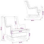 vidaXL Chaise à bascule Taupe 62 x 80 x 85 cm tissu