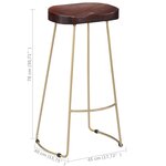 vidaXL Tabourets de bar Gavin lot de 2 bois de manguier massif