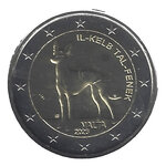 2 euros commémorative Malte 2026 UNC - Le lévrier pharaon.