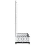 vidaXL Jardinière avec treillis Blanc 80x40x121 5 cm PP