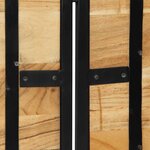 vidaXL Tête de lit 160 cm bois massif d'acacia et fer