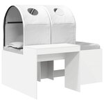 vidaXL Lit avec Tunnel 4 Pièces Chêne Artisanal et Blanc