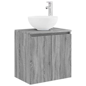 vidaXL Vanité de lavabo mural Sonoma gris 49 5 x 41 x 64 5 cm
