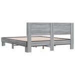 vidaXL Cadre de lit sonoma gris 160x200 cm bois d'ingénierie et métal