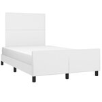 vidaXL Cadre de lit avec tête de lit blanc 120x190 cm similicuir