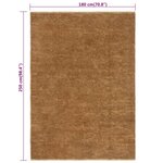 vidaXL Tapis à poils bouclés fait à la main 180x250 cm Jute et coton