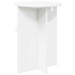 vidaXL Table d'appoint Blanc Ø 39 5 x 55 cm Bois d'ingénierie