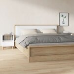 vidaXL Tables de chevet 2 Pièces Blanc 40x35x50 cm