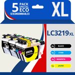 123CONSOMMABLES - LC3219XL Cartouches encre compatible avec Brother LC3219XL LC3219 LC3217 pour Brother MFC-J5330DW  J5730DW  J6930DW  J5930DW  J6530DW  J6935DW (2 Noir / 1 Cyan / 1 Magenta / 1 Jaune)