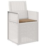 vidaXL Chaises de jardin salle à manger 2 Pièces Blanc et taupe PP