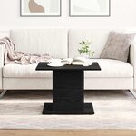 vidaXL Table basse Chêne noir 55.5x55.5x40 cm
