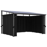 vidaXL Belvédère avec rideau 405x294x244 cm Anthracite