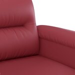 vidaXL Canapé à 2 places Rouge bordeaux 140 cm Similicuir