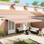 vidaXL Auvent Rétractable with Manuel 500 × 350 cm Multicolore