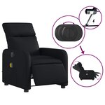 vidaXL Fauteuil de massage inclinable électrique noir similicuir