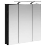 vidaXL Armoire Miroir de Salle de Bain Chêne noir 70 x 14 5 x 70 cm
