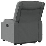 vidaXL Fauteuil de massage inclinable Gris foncé Tissu