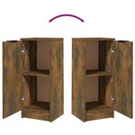 vidaXL Buffet Chêne fumé 30x30x70 cm Bois d'ingénierie